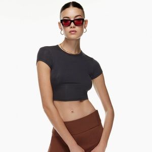 Aritzia Sunday Best ‘Bliss’ ribbed cropped t-shirt - Size S